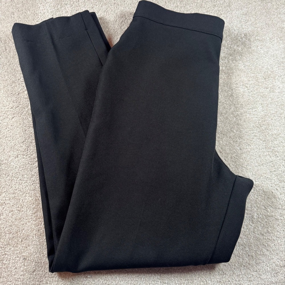 Levi Strauss Womens High Rise Tapered Dress Pants Black Ankle Slit 30x30